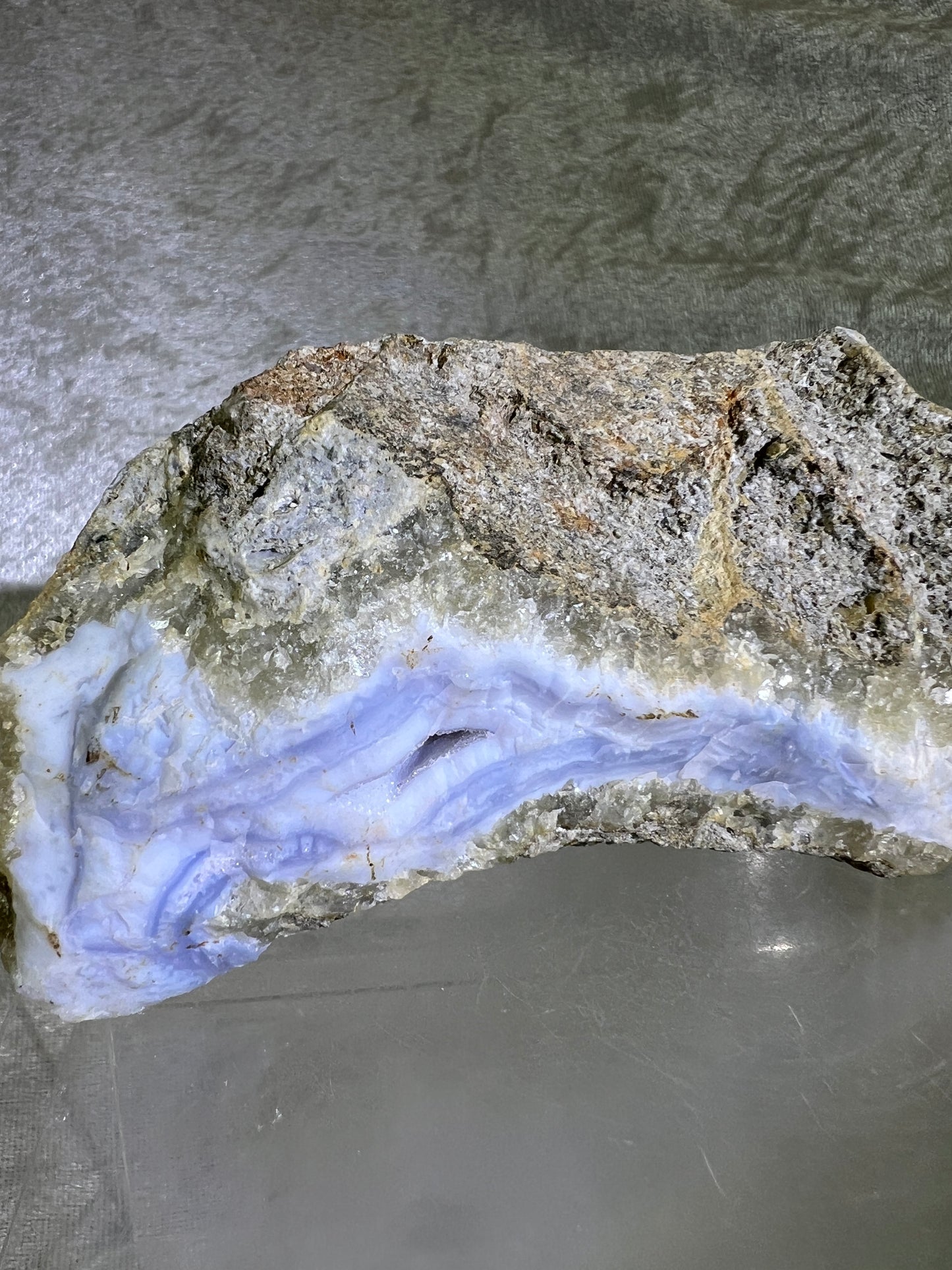 Blue Lace Semi Polished Freeform. Gorgeous Sugar Druzy Freeform From Malawi. Rare Mineral Specimen.