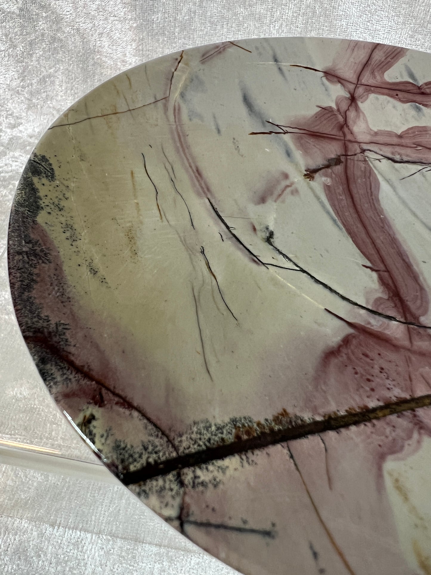 Picture Jasper Plate. Gorgeous All Natural Scenic Jasper. Incredible Piece Of Art.