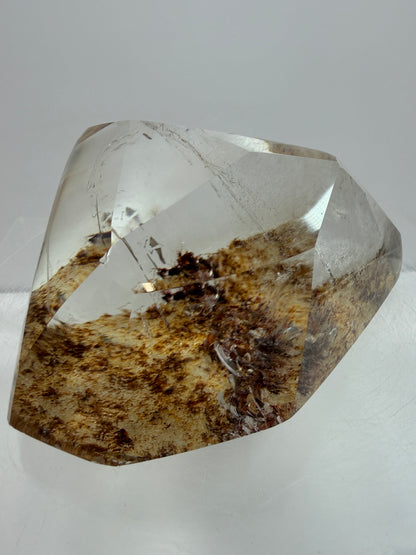Garden Quartz Polished Freeform. Gorgeous Red And Yellow Landscape Quartz From Brazil. Very High Quality Lodolite Freeform.