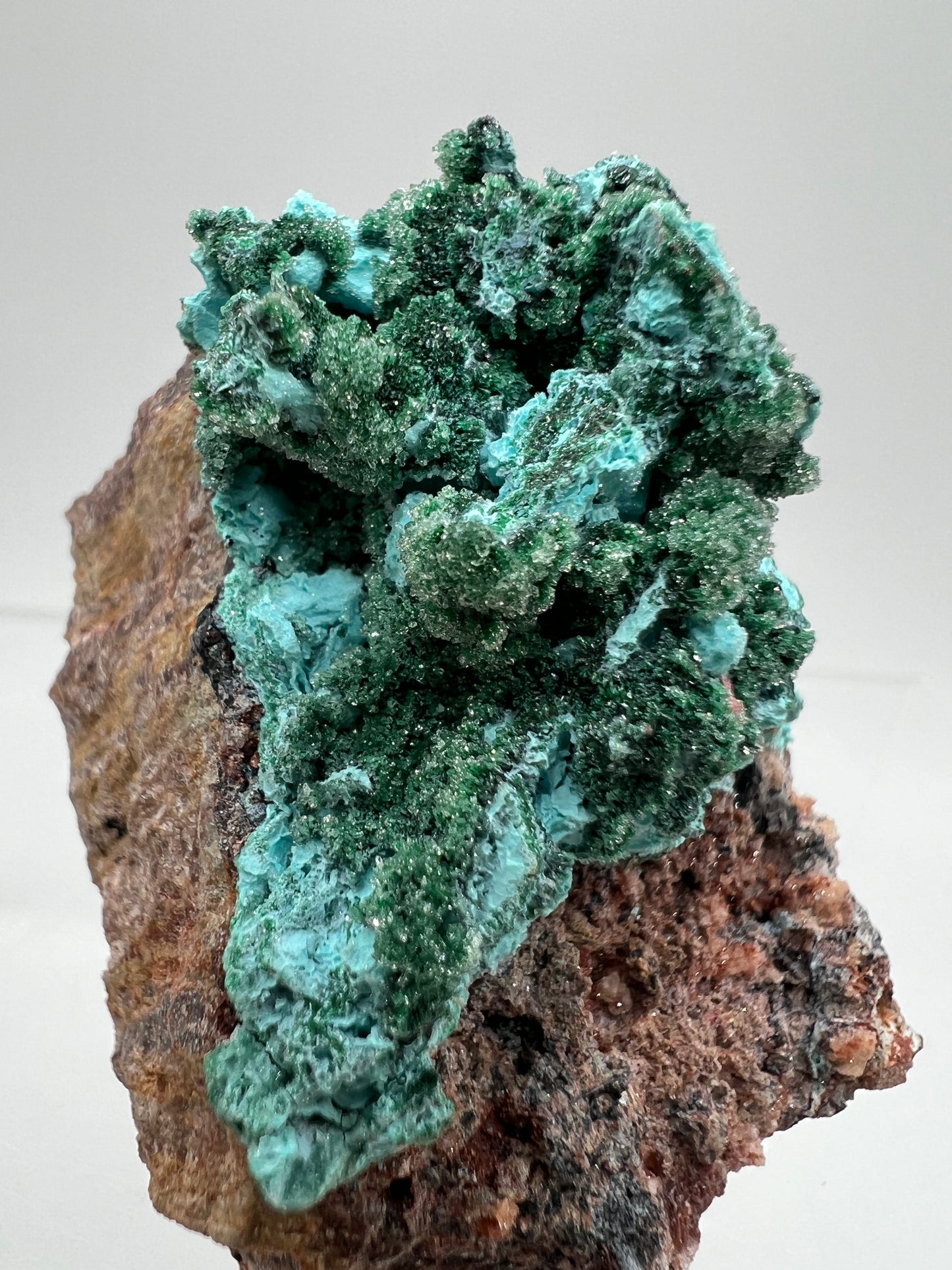 Chrysocolla And Malachite Specimen. High Quality Druzy Chrysocolla From Likasi, Congo. Gorgeous Color Display Crystal.