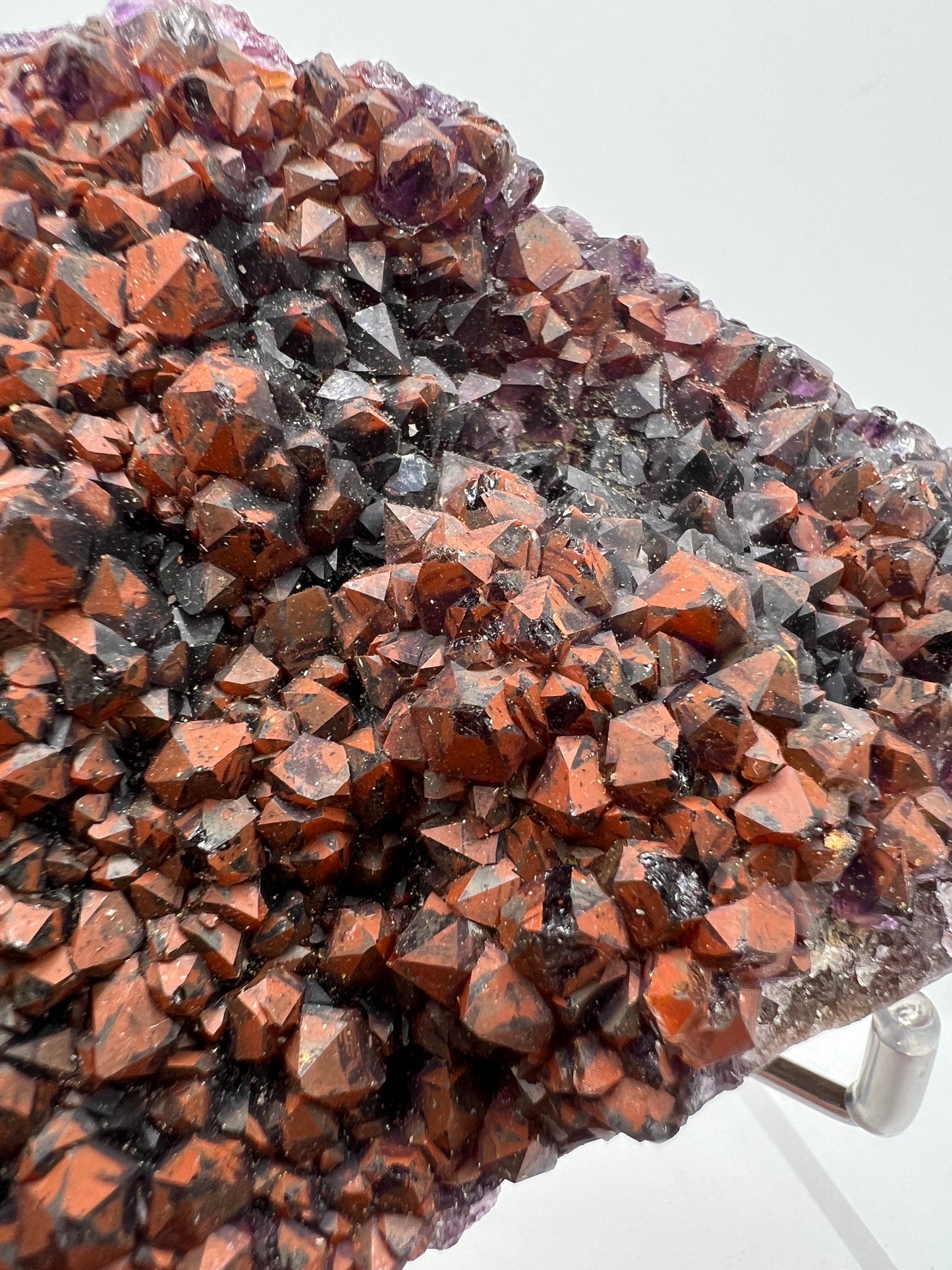 Auralite Crystal Specimen. Very Rare Brazilian Red Amethyst Cluster. Beautiful High Quality Specimen.