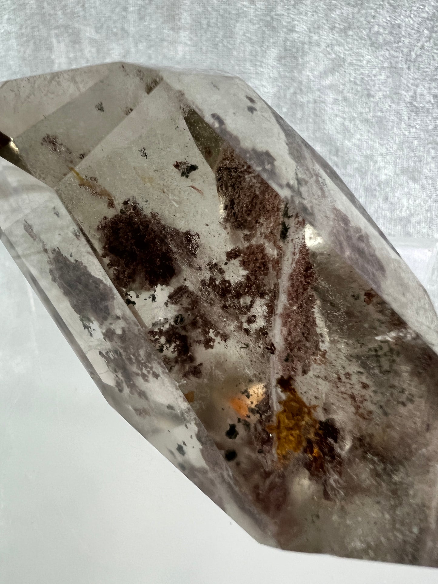 Garden Quartz Polished Freeform. Rare Purple And Red Shaman Quartz. Gorgeous Lodolite With A Beautiful Landscape.