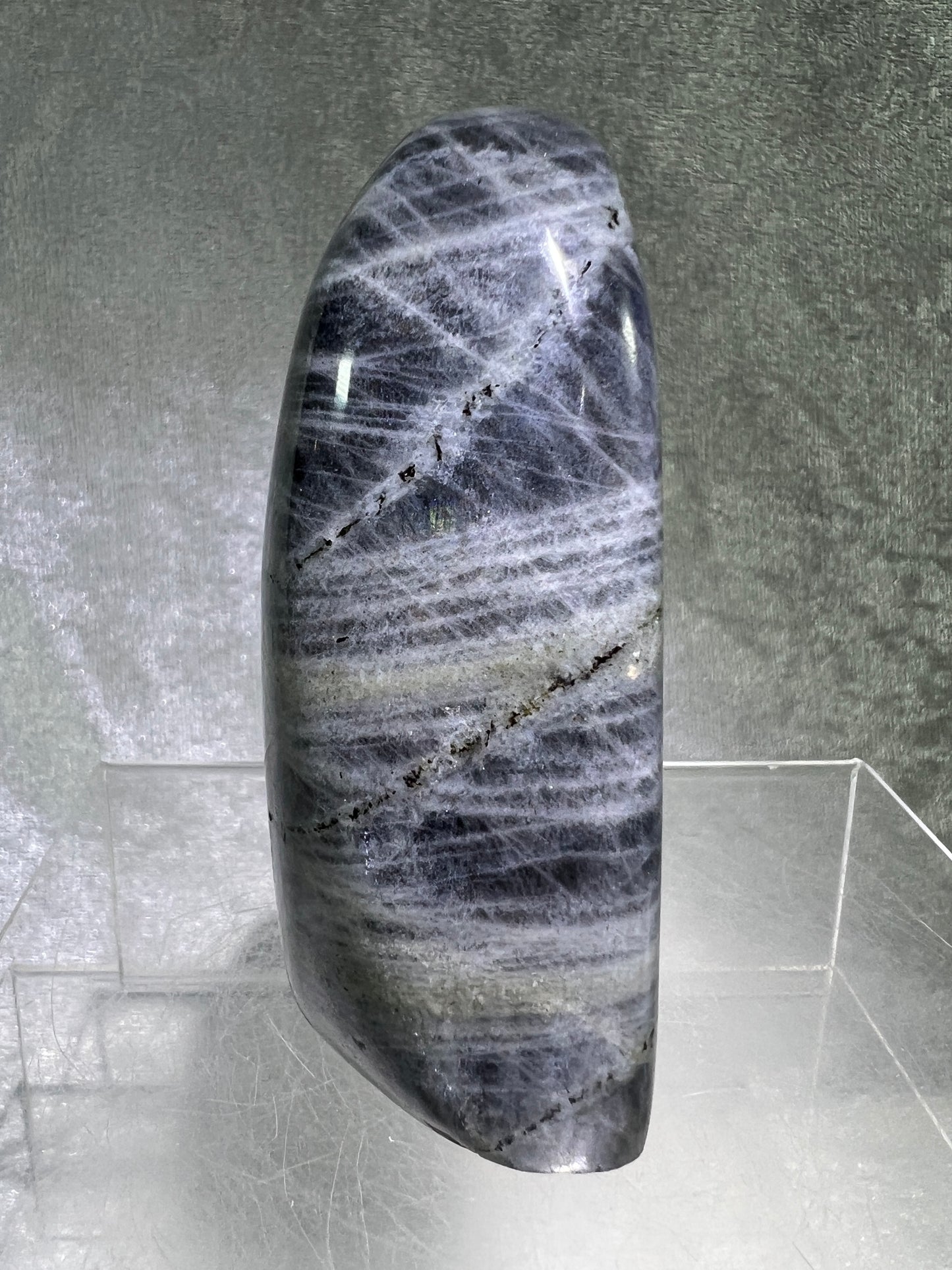 Labradorite Polished Freeform. Gorgeous Rare Purple Flash Labradorite From Madagascar. High Quality Display Crystal.