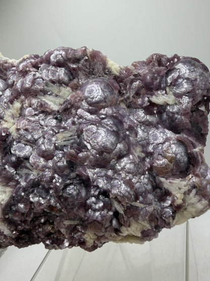 Botryoidal Lepidolite Specimen. Large Very Rare Mineral Cluster From Brazil. Lots Of Flash And Crystallization. Beautiful Color Contrasts.