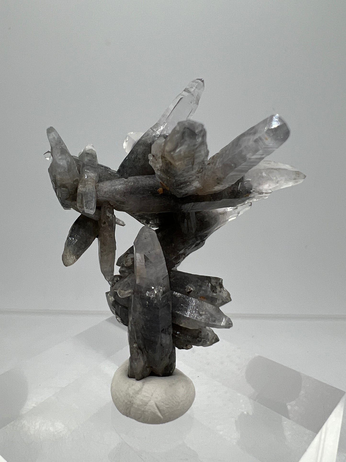 Veracruz Black Phantom Quartz Specimen. New Discovery From Mexico. Very Rare And Limited Collectors Piece. Stunning Display Crystal.