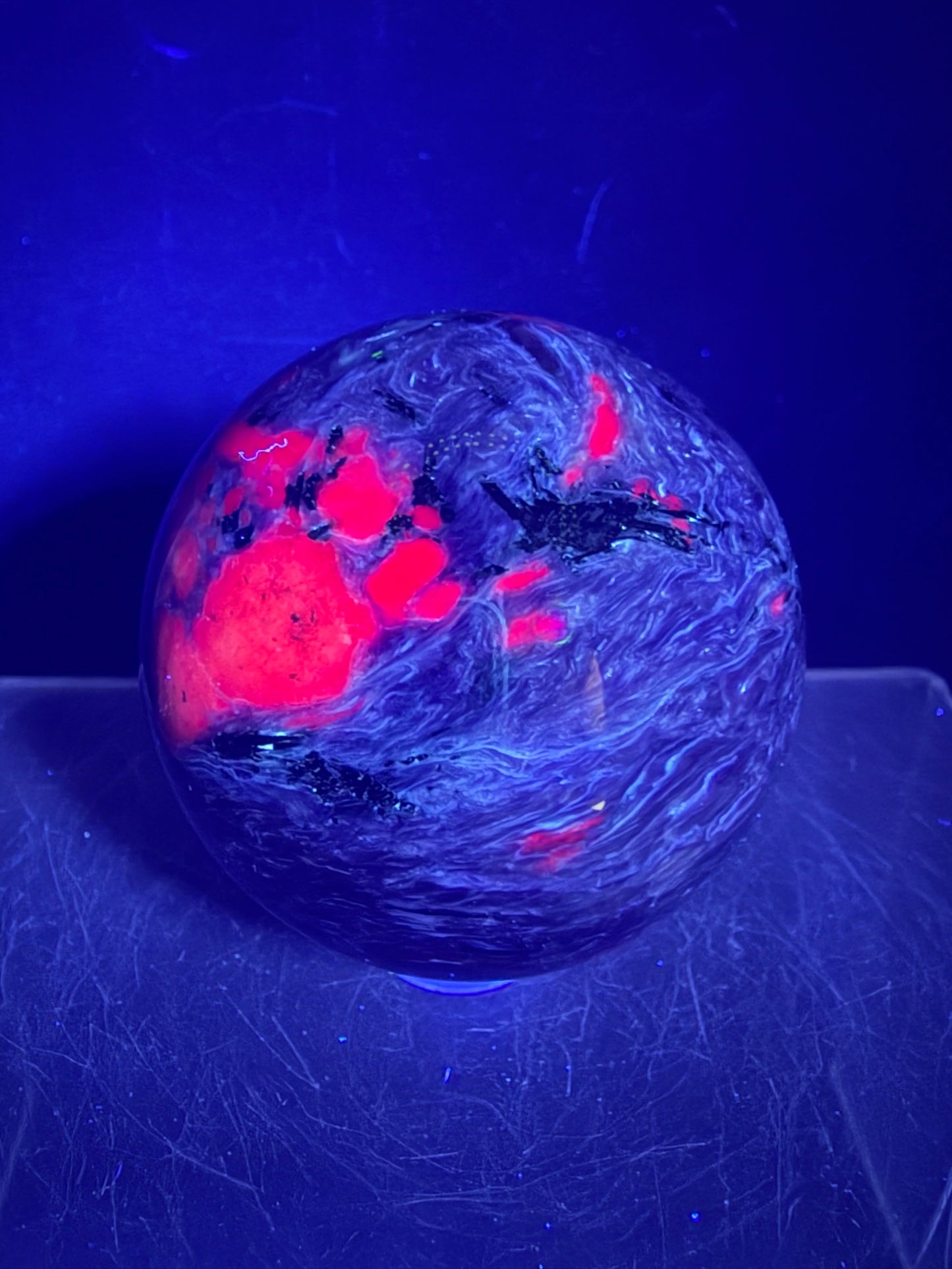 Charoite Crystal Sphere. 50mm. High Quality Beautiful Crystal. Amazing Patterns And Flash. Stunning Rare Crystal
