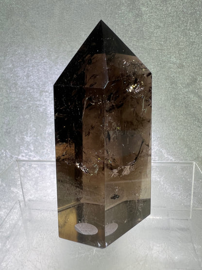 Smoky Quartz Tower. Dark Smoky With Nice Rainbows. High Quality Tower From Madagascar.