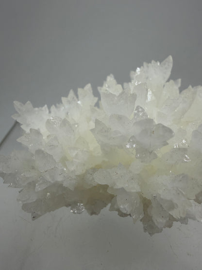 White Aragonite Crystal Specimen. Gorgeous Cave Calcite From Mexico.