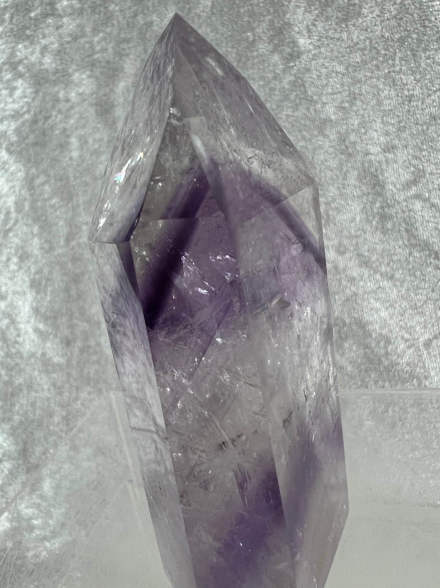 Phantom Amethyst Tower. Rare Amethyst With Amazing Rainbows. High Quality Beautiful Crystal.