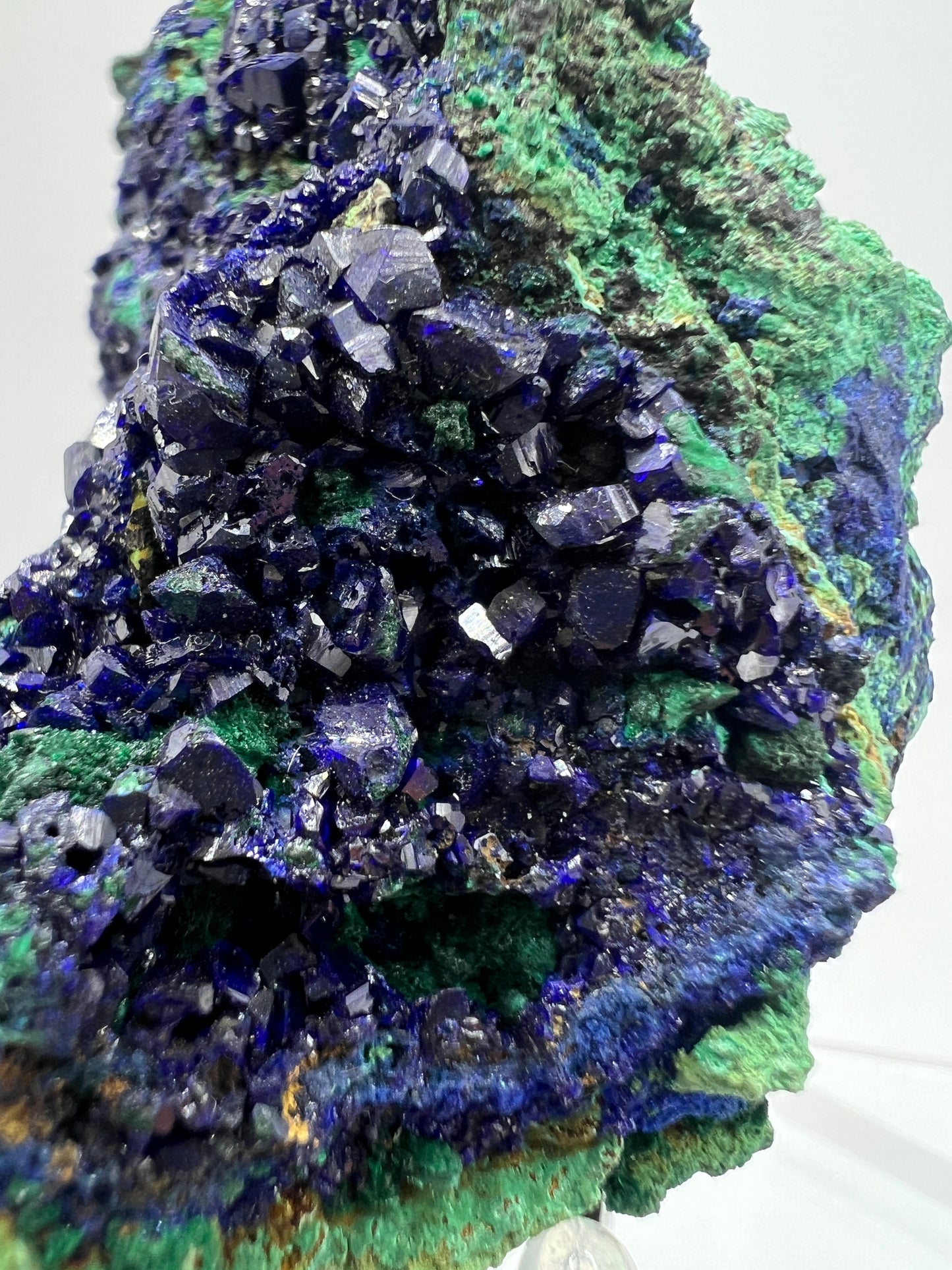 Azurite And Malachite Specimen. Stunning High Quality Azurite Crystals. Beautiful Multi Mineral Cluster.