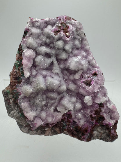 Salrose And Malachite Specimen. Rare Druzy With Gorgeous Colors And Crystals. Stunning Cobaltion Dolomite Specimen From The Congo.