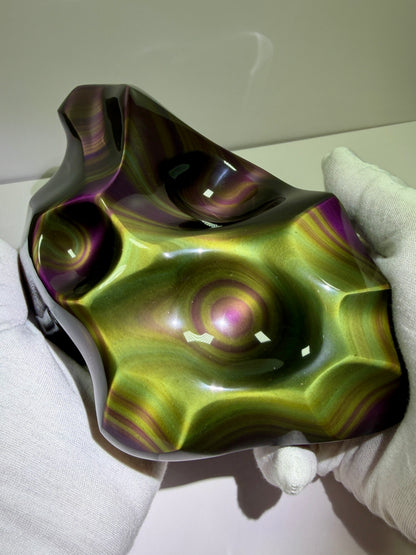 Rainbow Obsidian Freeform. Top Quality Large Statement Piece. Gorgeous One Of A Kind Display Crystal.