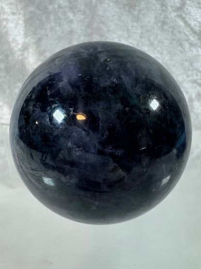 Iolite Crystal Sphere. 62mm. Beautiful Rare Water Sapphire From Madagascar. Amazing Rare Cordierite Display Sphere.