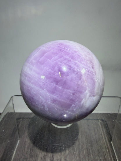 Kunzite Crystal Sphere. 50mm. Gorgeous Display Sphere. Beautiful Flash And UV Reactive