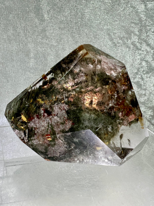 Garden Quartz Polished Freeform. Beautiful Four Seasons Landscape. High Quality Crystal. Very Full And Colorful.