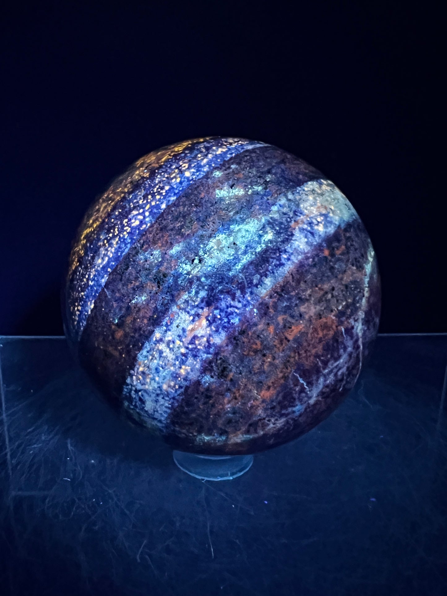 Lapis Lazuli Crystal Sphere. 59mm. Very High Quality Crystal. Stunning Bright Blue With Gorgeous Pyrite