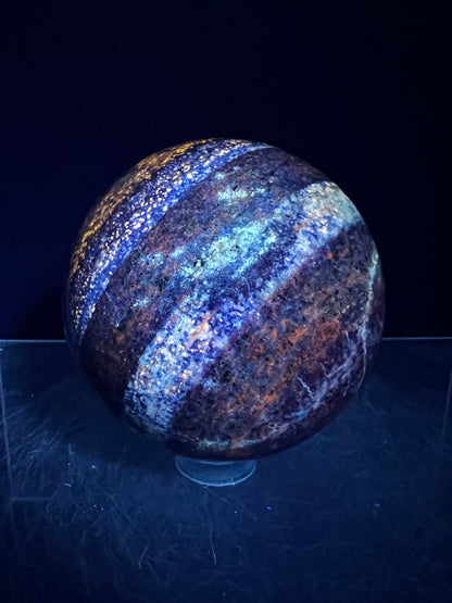 Lapis Lazuli Crystal Sphere. 59mm. Very High Quality Crystal. Stunning Bright Blue With Gorgeous Pyrite