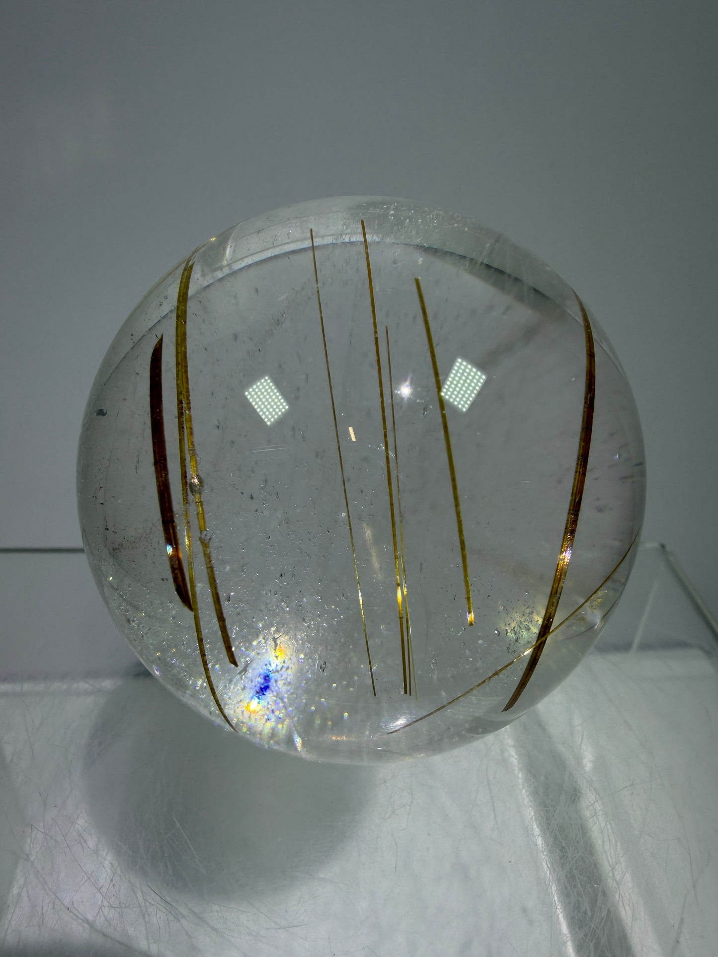 Rutile Quartz Sphere. 55mm. High Quality Golden Rutilated Quartz. Stunning Display Sphere