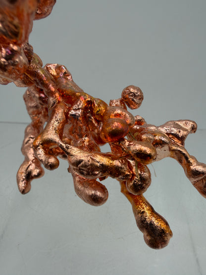 Copper Specimen From Michigan. Sculptured Copper Art Collectors Piece. One Of A Kind Display