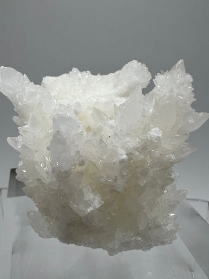 White Aragonite Crystal Specimen. Gorgeous UV Reactive Cave Calcite From Mexico.