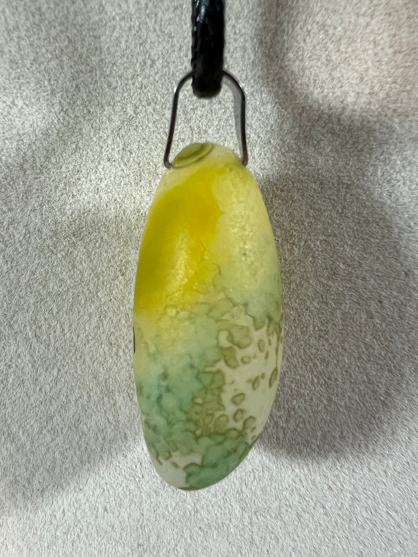 Gobi Agate Pendant. Colorful Green And Yellow Gobi Desert Agate. World Famous Rare Botryoidal Chalcedony. Very Unique Crystal Necklace!