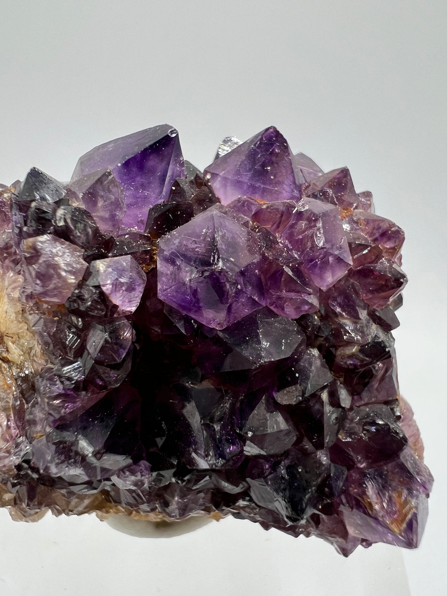 Amethystos Crystal Specimen. Gorgeous Amethyst Cluster From South Africa. Rare Deep Purple Display Crystal