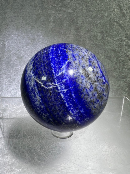 Lapis Lazuli Crystal Sphere. 59mm. Very High Quality Crystal. Stunning Bright Blue With Gorgeous Pyrite