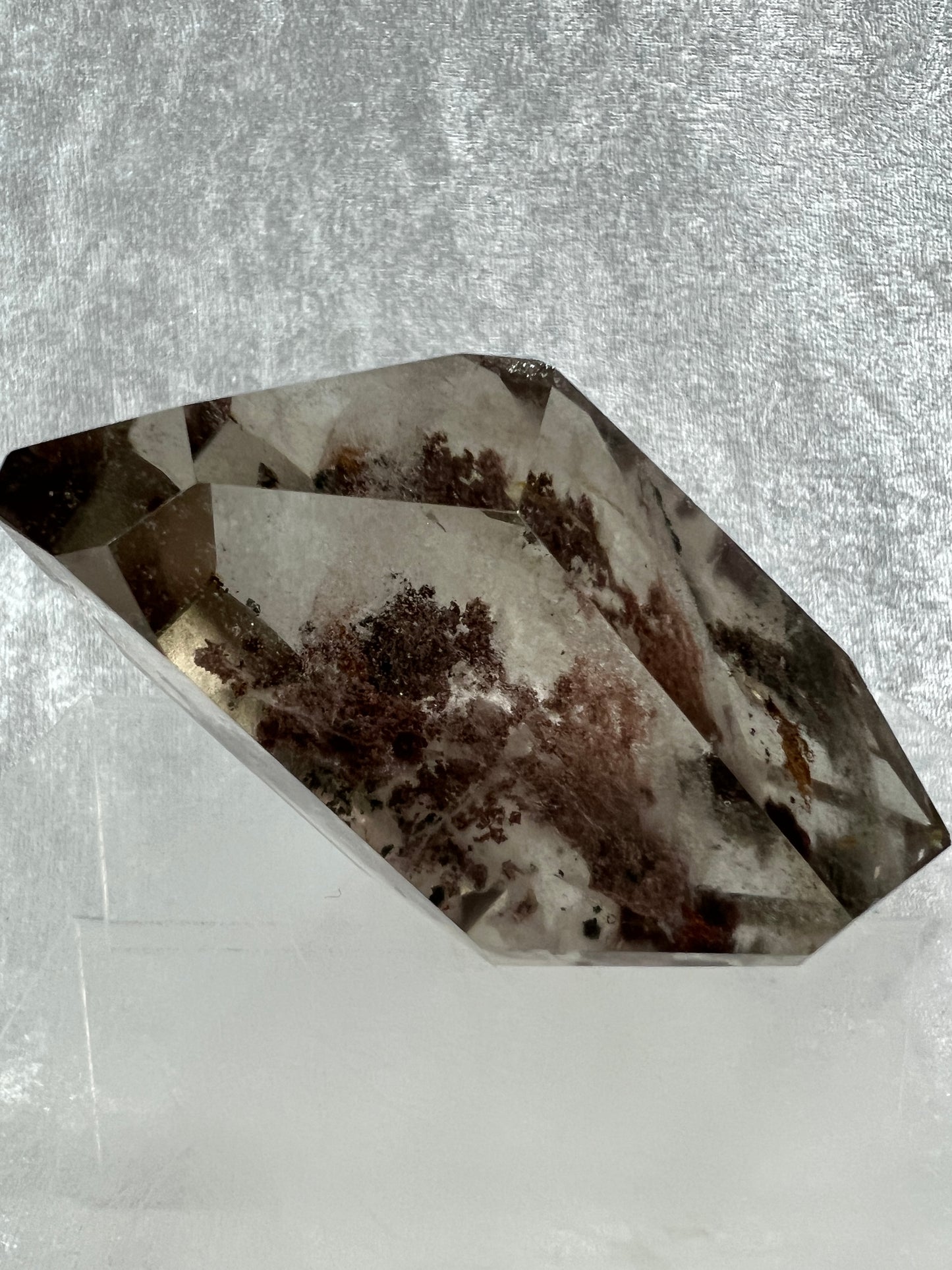 Garden Quartz Polished Freeform. Rare Purple And Red Shaman Quartz. Gorgeous Lodolite With A Beautiful Landscape.