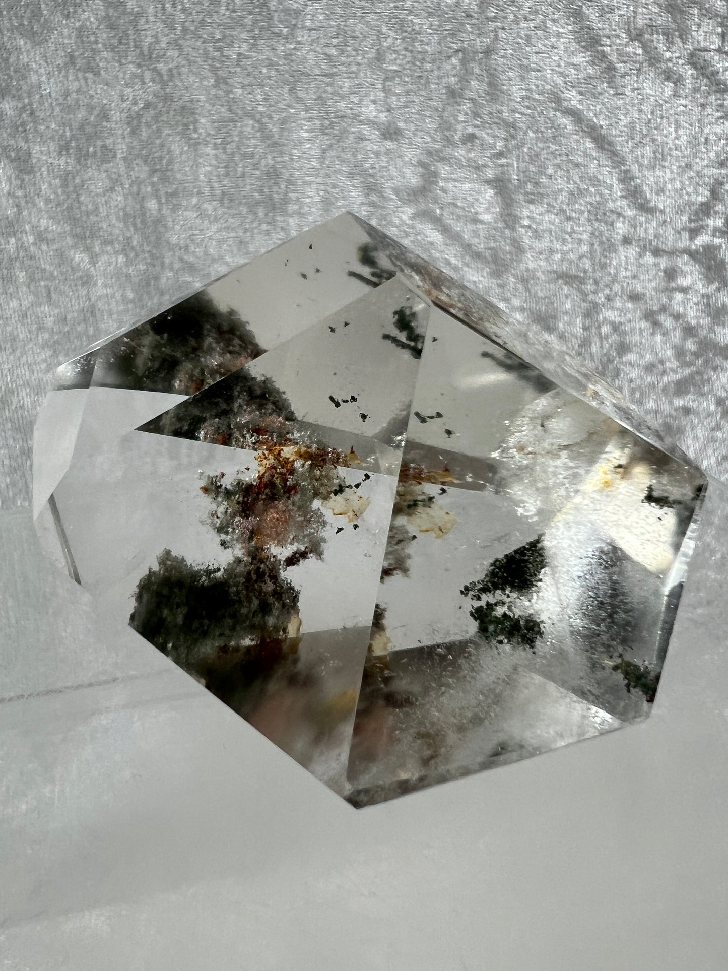 Garden Quartz Polished Freeform. High Quality Four Seasons Landscape Quartz. Gorgeous Pastel Colors. Amazing Polished Lodolite Freeform.