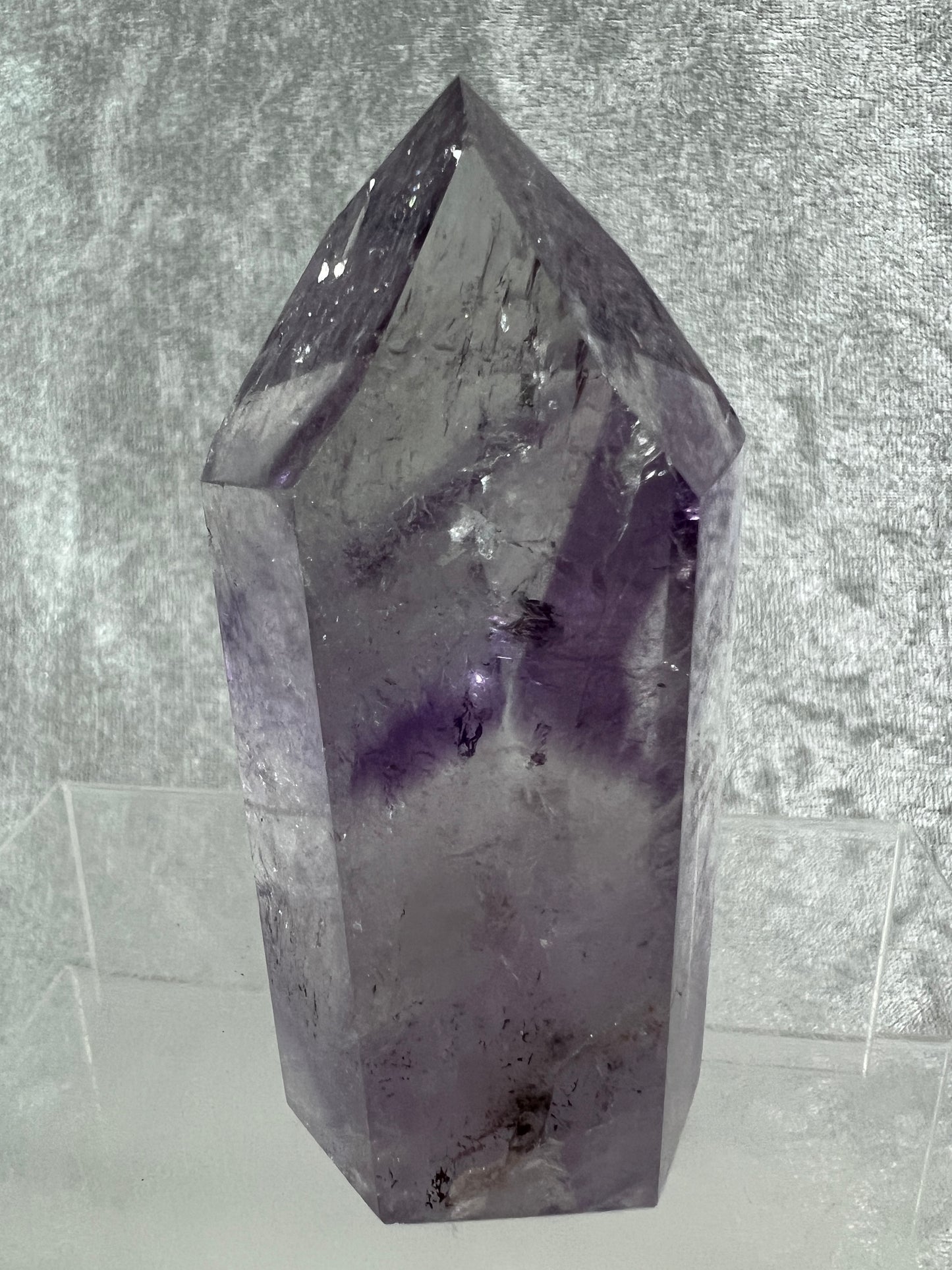 Phantom Amethyst Tower. Rare Amethyst With Amazing Rainbows. High Quality Beautiful Crystal.