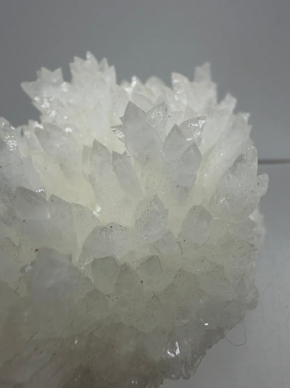 White Aragonite Crystal Specimen. Gorgeous Cave Calcite From Mexico.