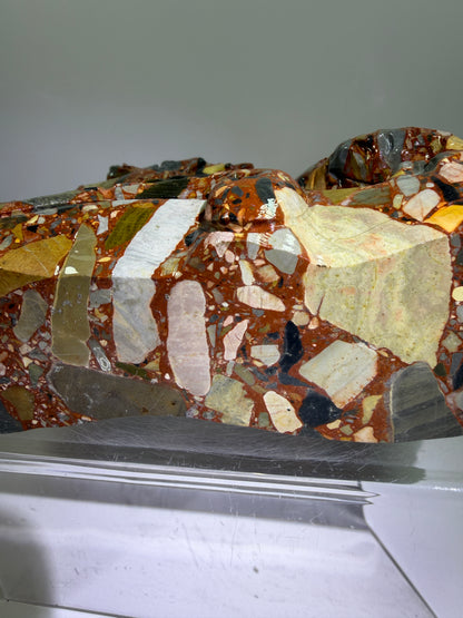 Chinese Carved Crystal Dragon. Large Colorful Dragon Carving. High Quality Display