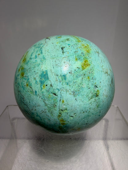 Chrysocolla Turquoise Sphere. 68mm. Beautiful Peruvian Turquoise. Amazing Display Sphere