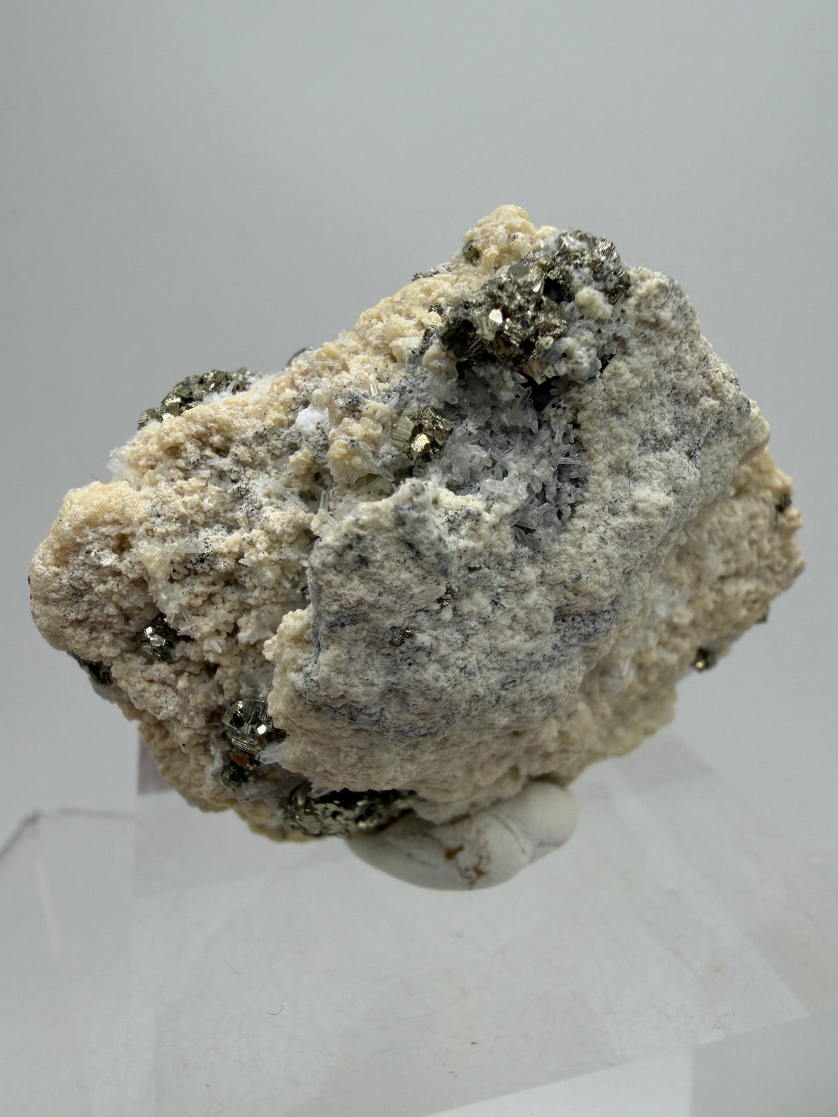 Pyrite And Needle Quartz Display Specimen. Gorgeous Pyrite Cube Cluster From Peru.