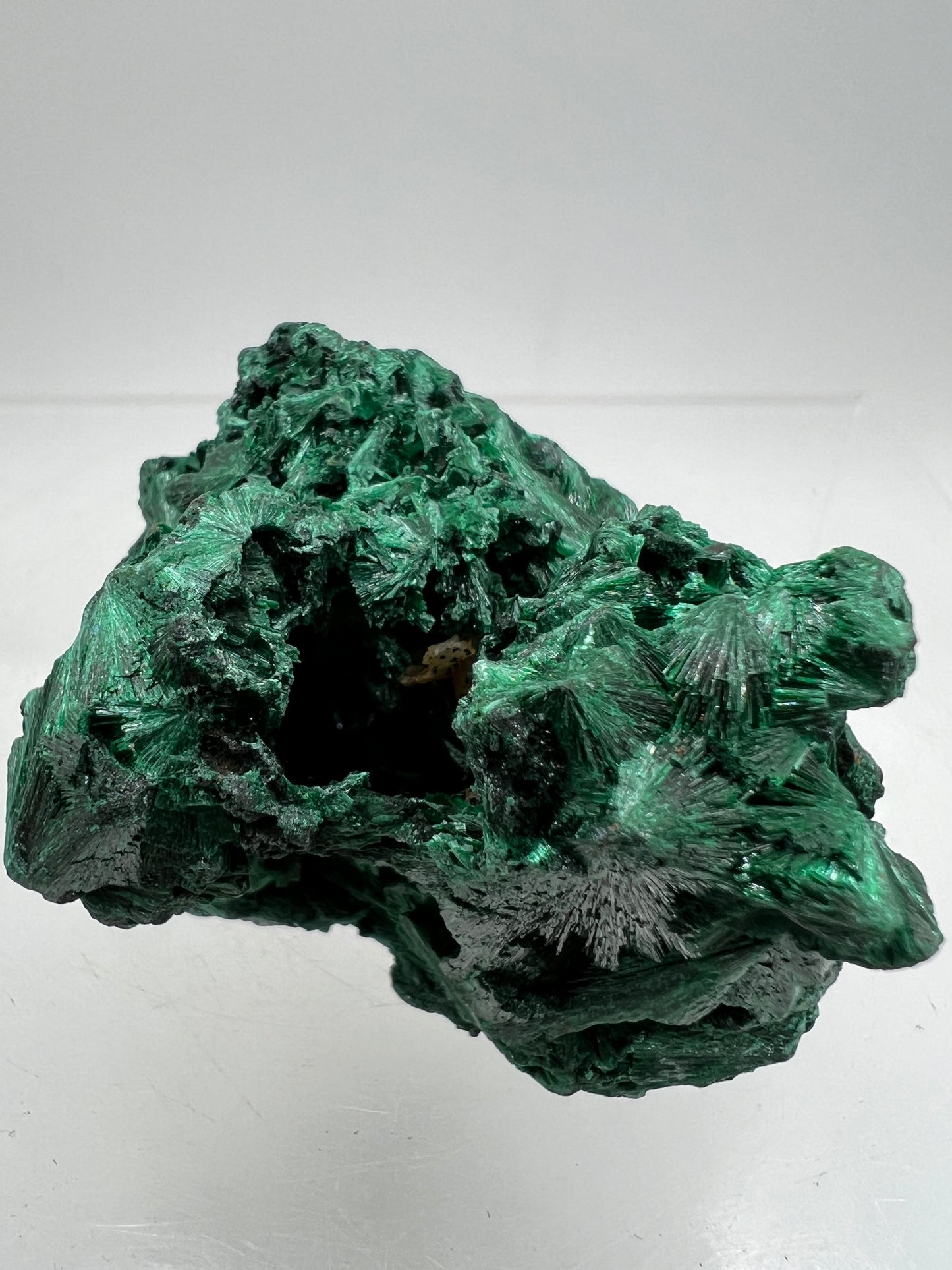 Malachite Display Specimen. Silky Malachite Cluster. High Quality Velvet Malachite From The Congo