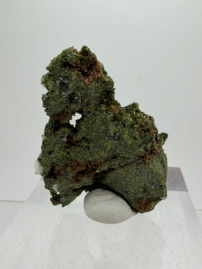 Turkish Epidote And Quartz Specimen. Gorgeous High Quality Forest Epidote. Amazing Flash And Sparkle!