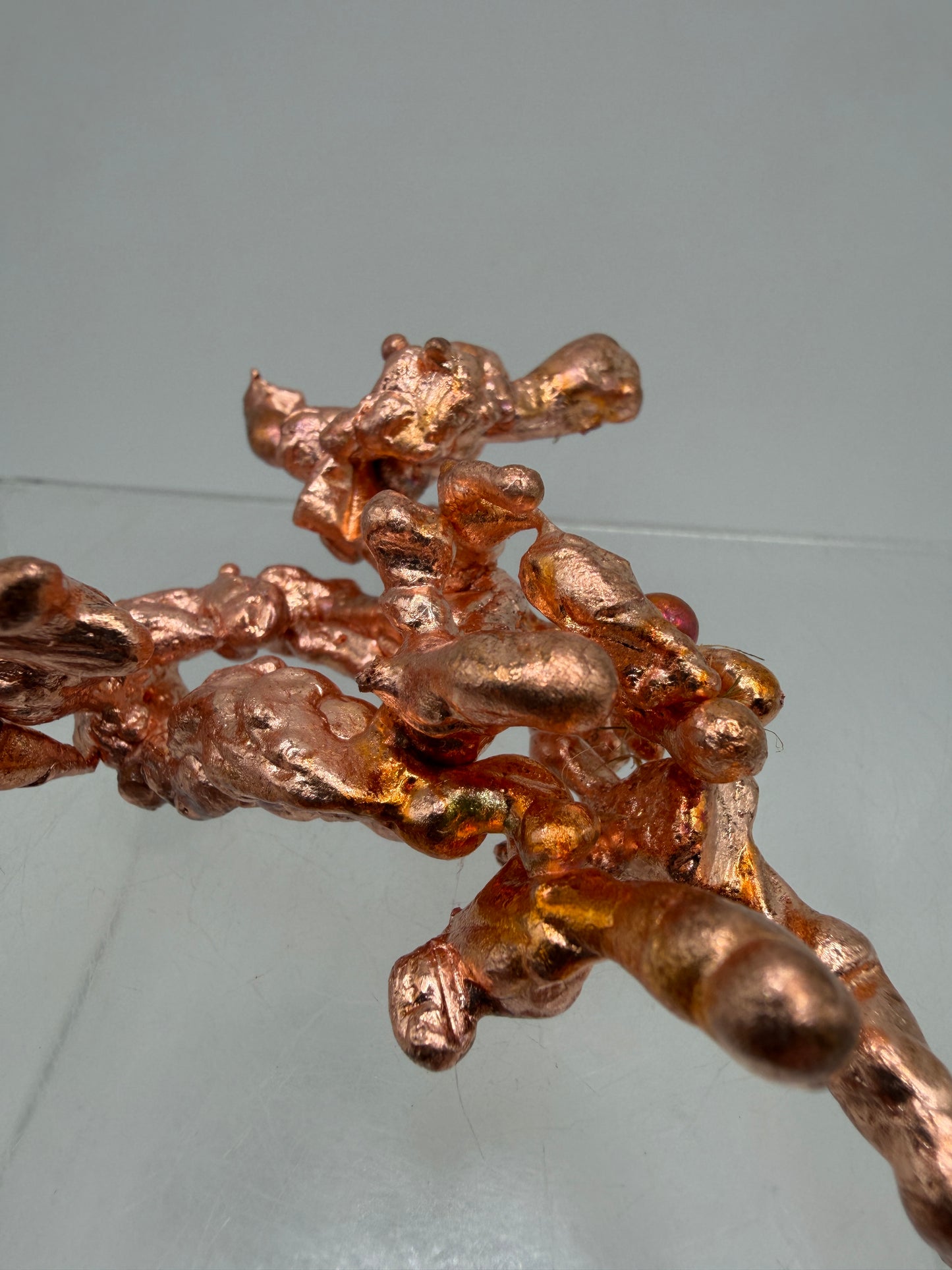 Copper Specimen From Michigan. Sculptured Copper Art Collectors Piece. One Of A Kind Display