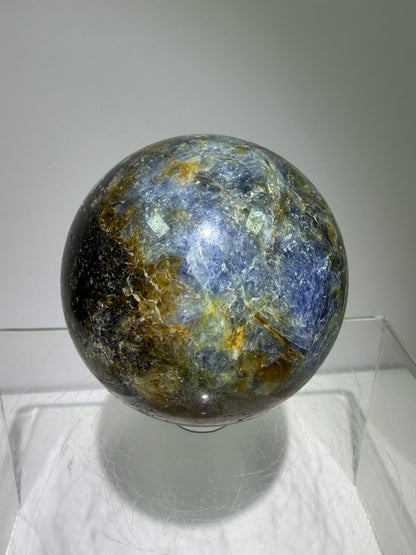 Kyanite Crystal Sphere. 58mm. Amazing Blue Kyanite Display Sphere. Rare Crystal With Stunning Flash