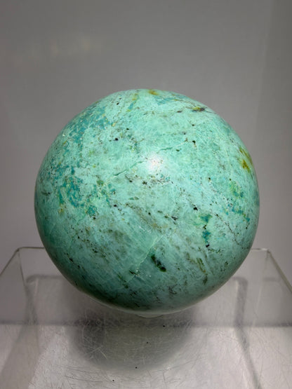 Chrysocolla Turquoise Sphere. 68mm. Beautiful Peruvian Turquoise. Amazing Display Sphere