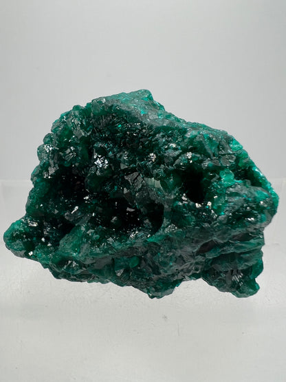 Dioptase Crystal Specimen. High Quality Flashy Mineral From The Congo. Gorgeous Colors And Cubes.