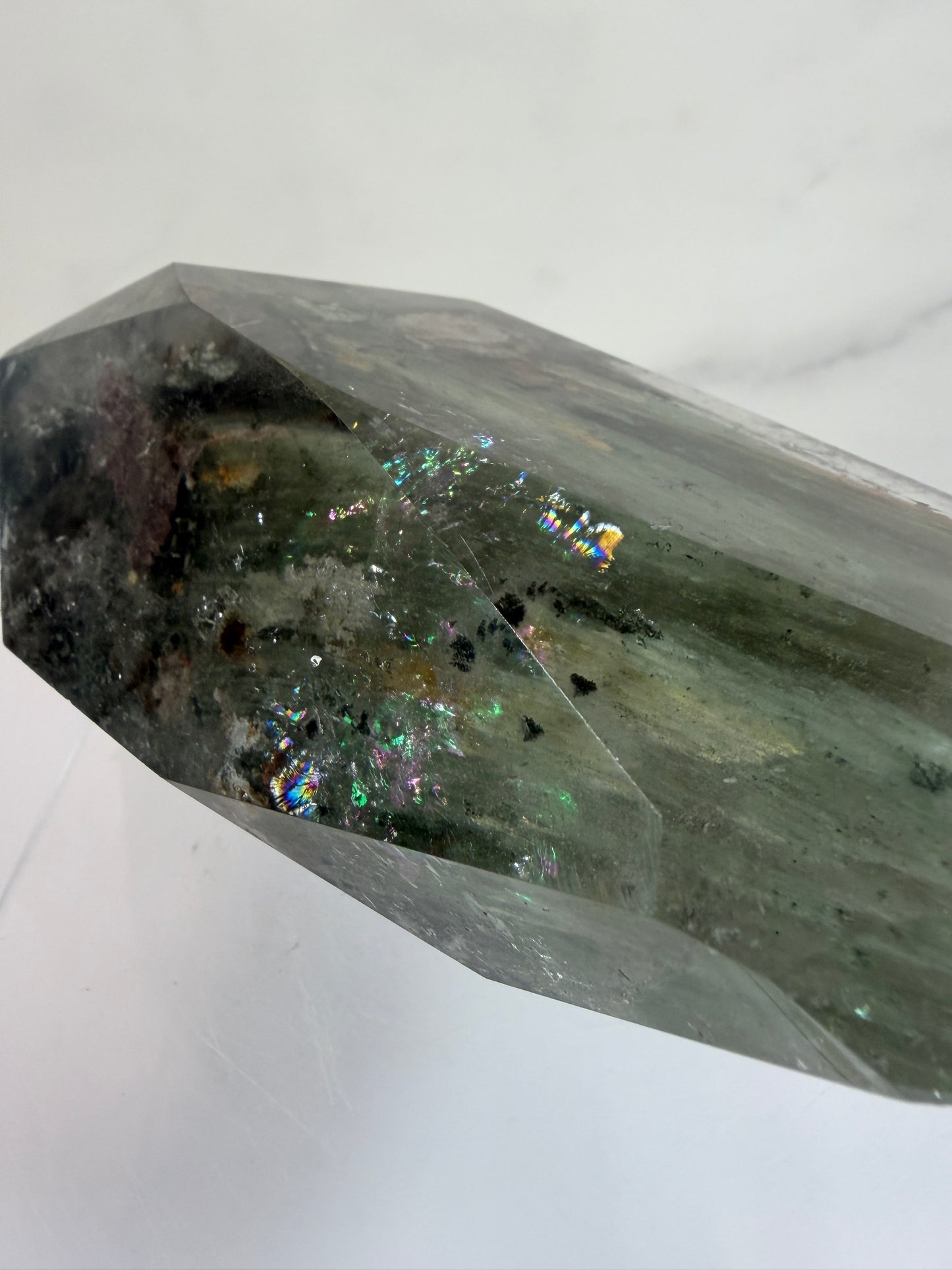 Garden Quartz Polished Freeform. Extra Large Four Seasons Landscape. High Quality Crystal. Very Full And Colorful.