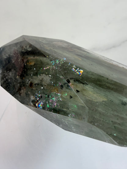 Garden Quartz Polished Freeform. Extra Large Four Seasons Landscape. High Quality Crystal. Very Full And Colorful.