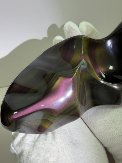 Rainbow Obsidian Freeform. Gorgeous One Of A Kind Display Crystal. Very High Quality Crystal.