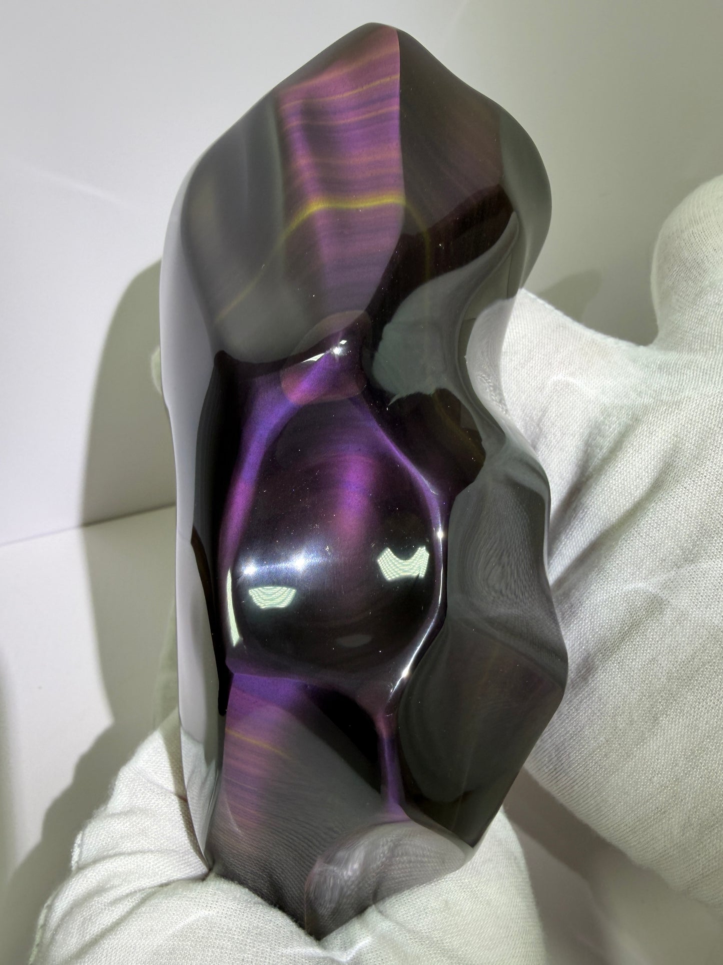 Rainbow Obsidian Freeform. Gorgeous One Of A Kind Display Crystal. Very High Quality Crystal.