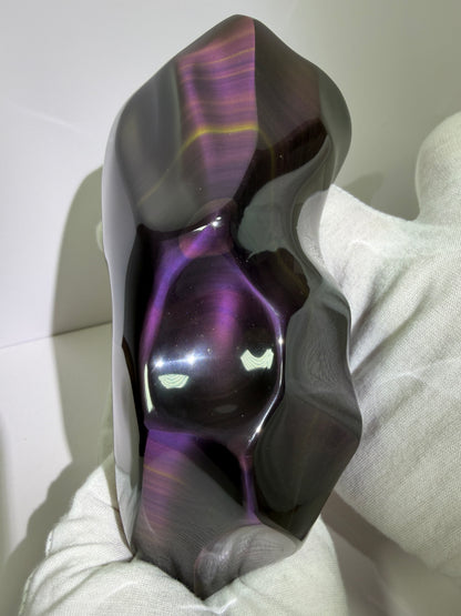 Rainbow Obsidian Freeform. Gorgeous One Of A Kind Display Crystal. Very High Quality Crystal.
