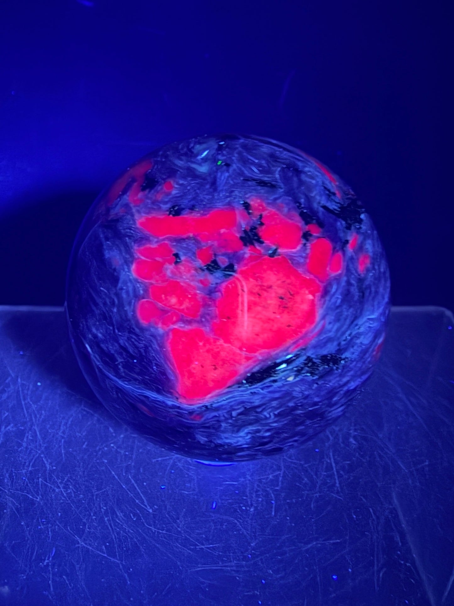 Charoite Crystal Sphere. 50mm. High Quality Beautiful Crystal. Amazing Patterns And Flash. Stunning Rare Crystal