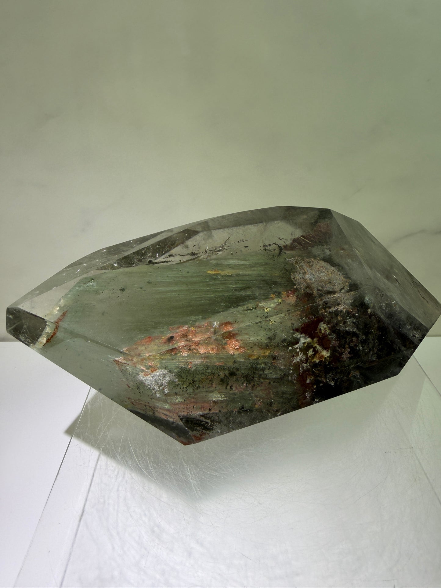 Garden Quartz Polished Freeform. Extra Large Four Seasons Landscape. High Quality Crystal. Very Full And Colorful.