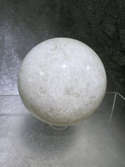 White Moonstone Crystal Sphere. Amazing Moonstone With A Stunning Blue Flash. High Quality Rare Display Sphere