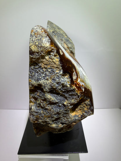 Agate Geode Wings From Brazil. Gorgeous Large Split Geode On A Custom Stand. Amazing Druzy Display Crystal