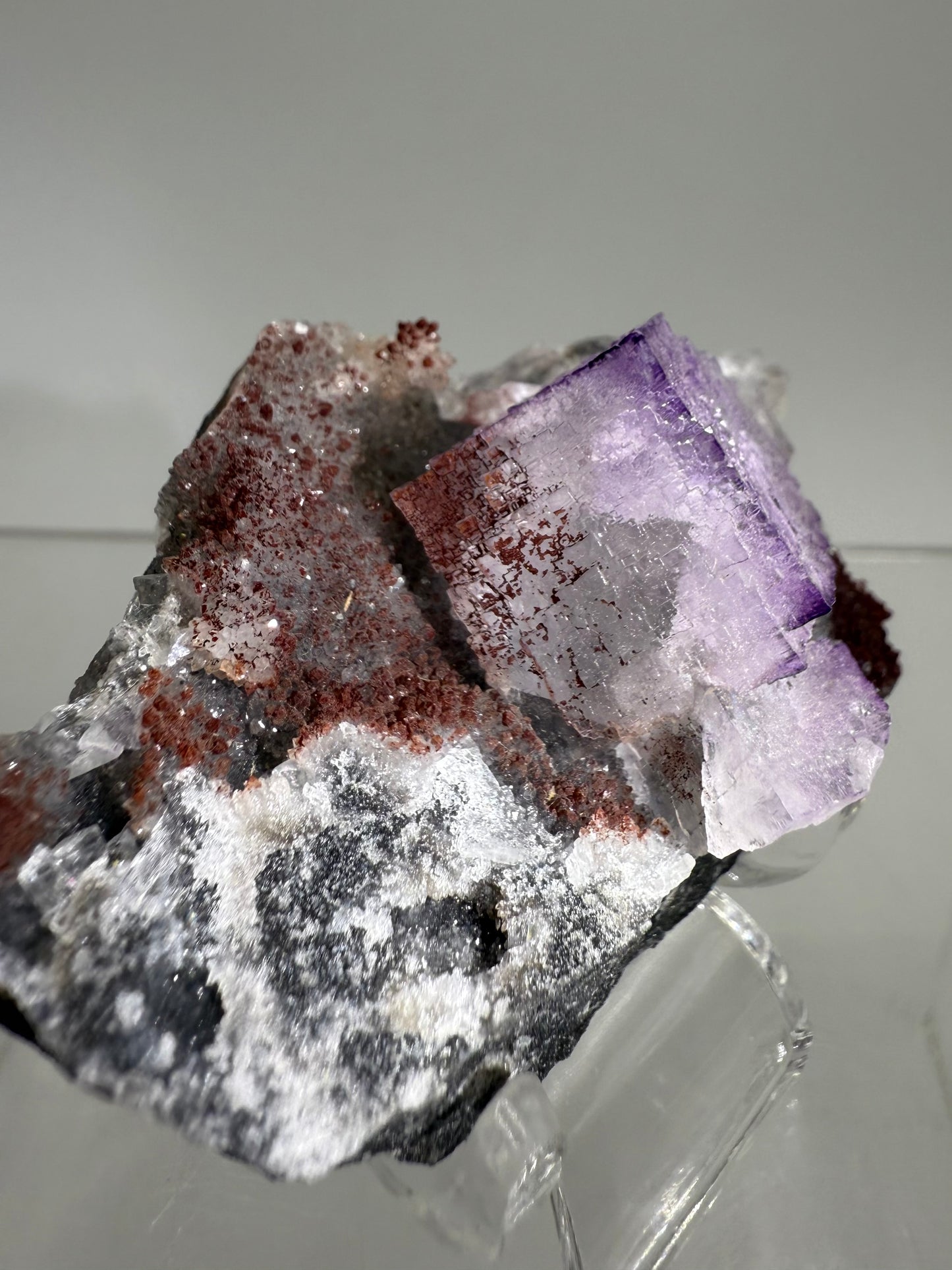 Purple Fluorite Cubes Specimen. Rare El Filo Mexican Fluorite Specimen. Gorgeous Collectible Display Crystal